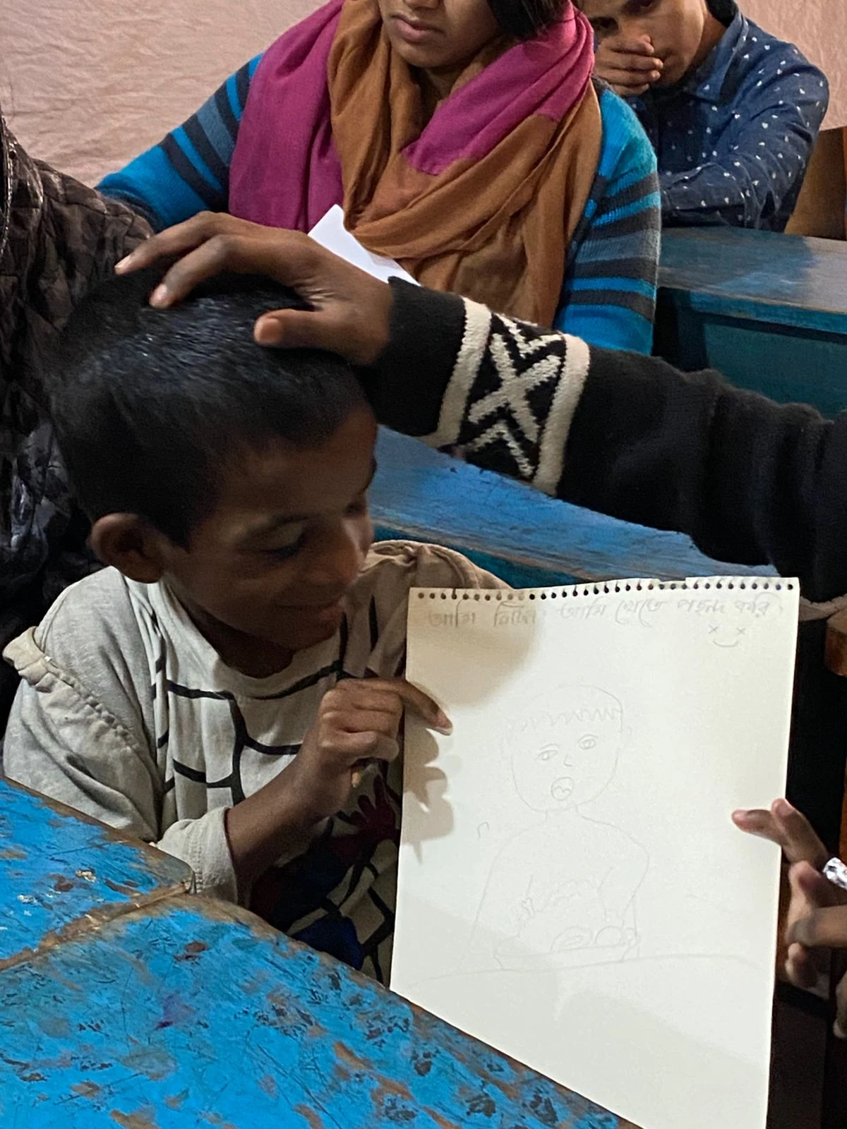Drawing Workshop - Child Showing Drawing