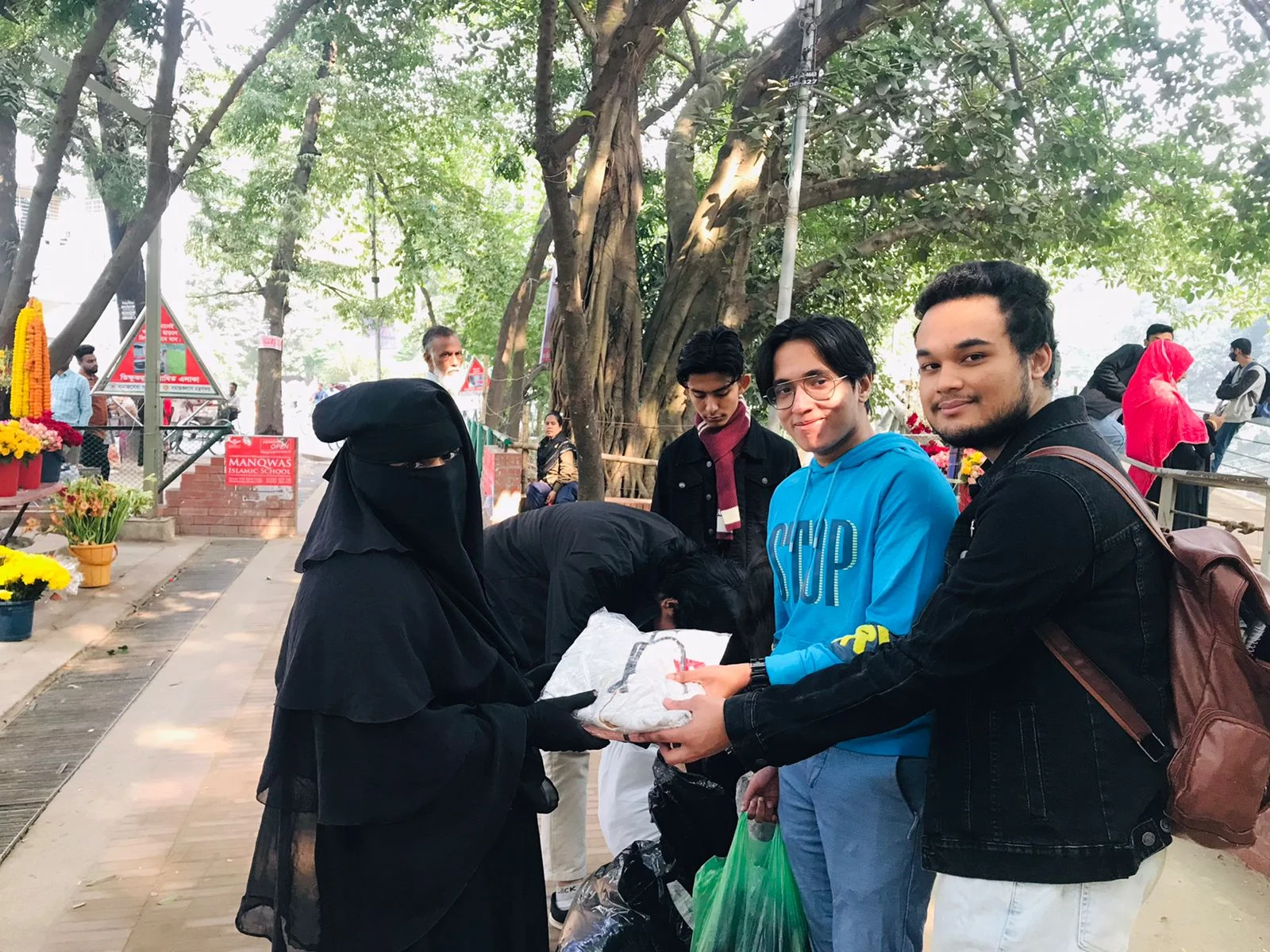 Winter Clothes Distribution - Recipient at Park