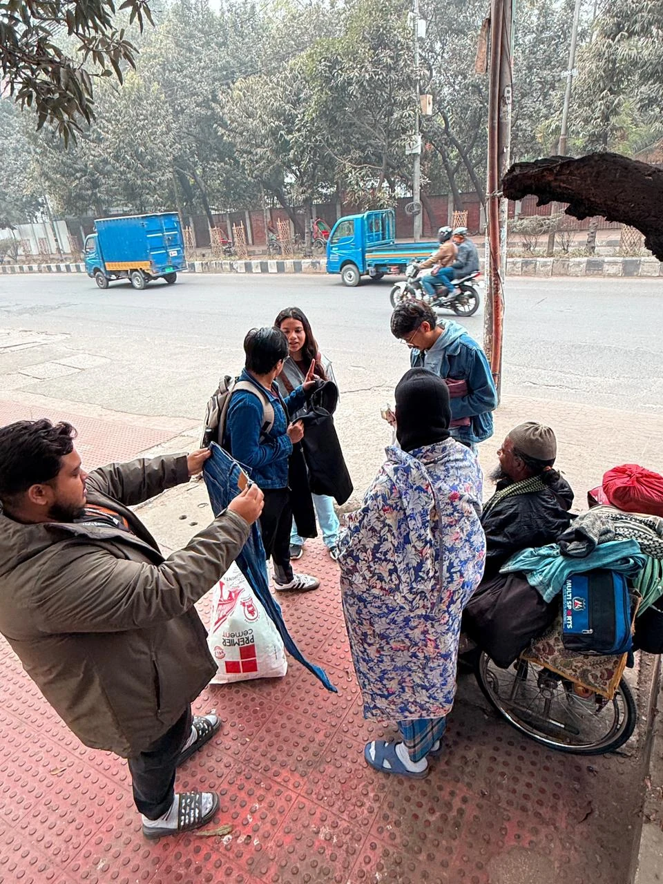 Winter Clothes Street Homeless Distribution
